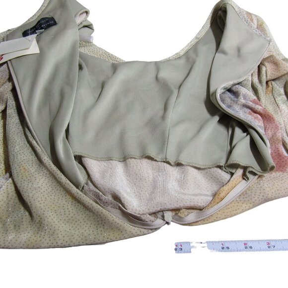 VTG NWT 90s Y2K HUEY WALTZER 4 GLITTER Floral Pastel Fairy Watercolor Saks Dress - Picture 9 of 15